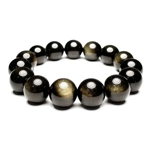 MOUNTAINS AND MANS Золотой SHEEN Обсидиан Браслеты Унисекс