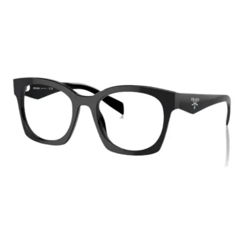 PRADA Ацетат Нерегулярная форма Оправа для очков Мужская Черная