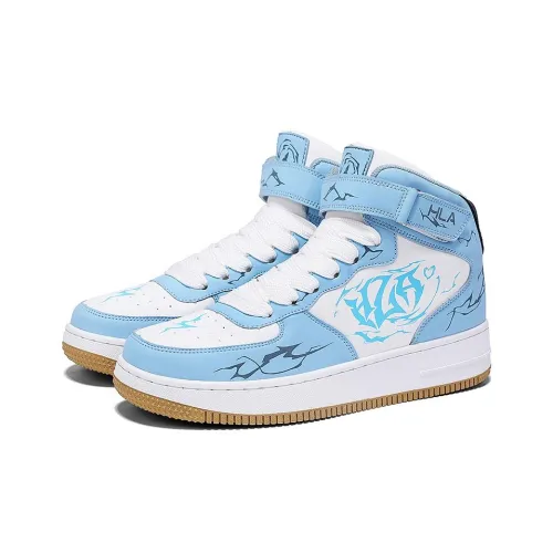 HLA JEANS Аbrasion Resistant Дышащий Bottom Resistant Высокий Топ Скейтбординг Кроссовки Унисекс