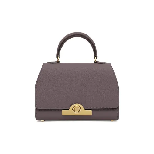 Moynat Taurillon Blush Корова Кожа Плечо Сумка через плечо Сумка Маленькая Женская Фиолетовая Серый