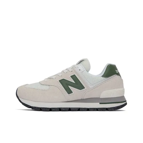 New Balance NB 574 Легкий Низкий Топ Casual Унисекс Бежевый Зеленый