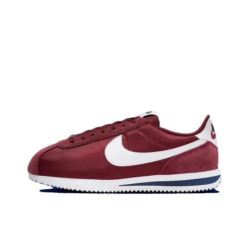 Nike Cortez Slip-Resistant Низкий Топ Повседневные Беговые Кроссовки Женские Красный Белый