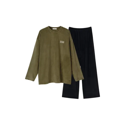 Same Language Пижамный комплект Женский Мокко Зеленый Полуночный Синий