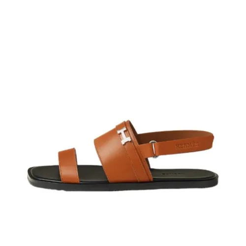 HERMES One Ремень Сандалии Мужские Коричневые