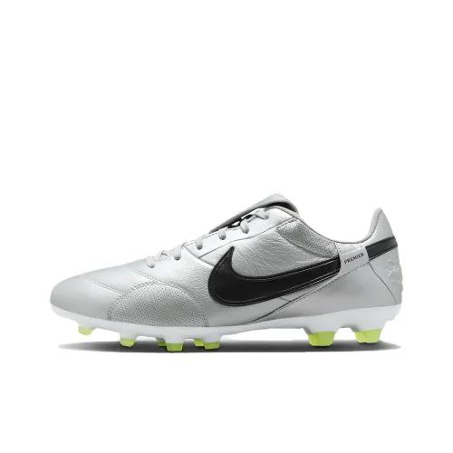 Nike Premier 3 FG Твердый Грунт Футбольные Бутсы Мужские Металлический Серебряный