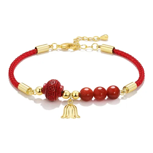 STYLEJING Переработанная киноварь Красная нить Браслеты для женщин