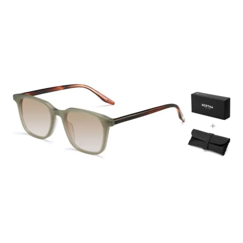 BERTHA Пластиковая оправа Квадратные Солнцезащитные очки Унисекс Чайная оправа