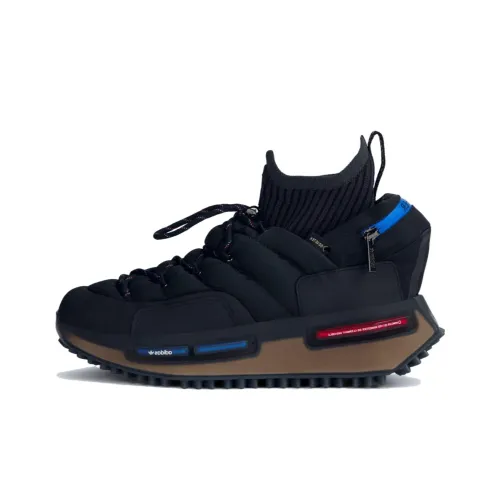 Moncler x Adidas Originals NMD S1 Slip-resistant Abrasion-resistant Low Top Casual Shoes Men's Black Монклер x Adidas Originals NMD S1 Противоскользящий Устойчивый к истиранию Низкий Топ Повседневная Обувь Мужская Черная