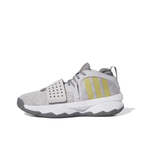 Adidas Dame 8 Extply Износостойкий и Легкий MID Баскетбольные кроссовки Унисекс Серый Золото