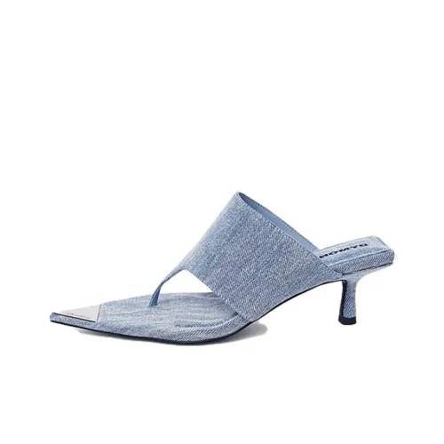 DYMONLATRY Шлепанцы 5 см Женские Синие