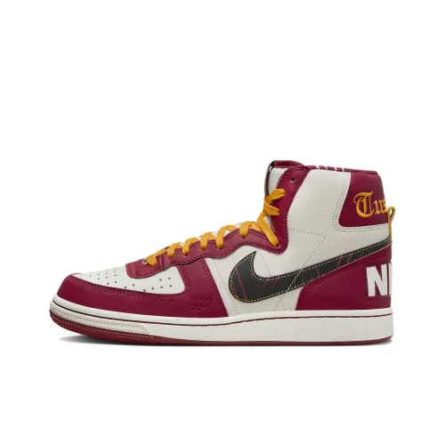 Nike Terminator High 'Tuskegee Institute' Амортизация Износостойкие Высокие Кроссовки для скейтбординга Мужские Красно-белые