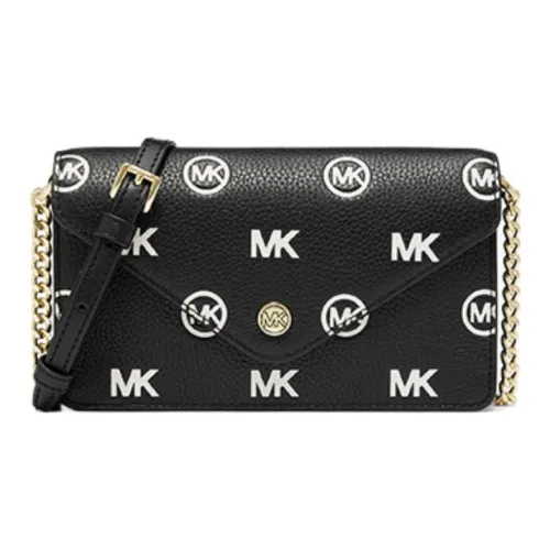 MICHAEL KORS Jet Set Travel Коровья кожа Конверт Сумка Сумка через плечо Маленькая Женская Черная