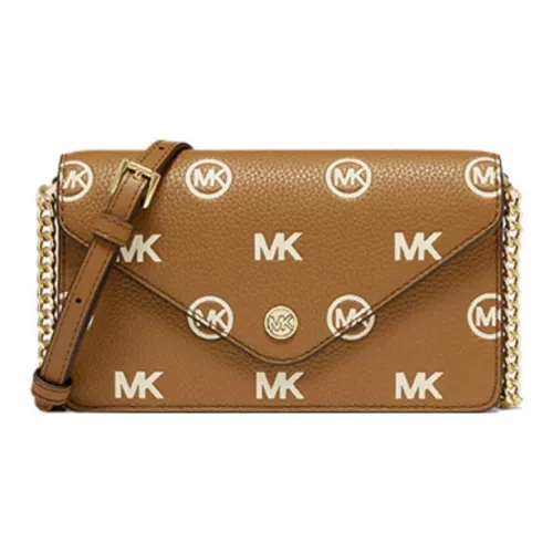MICHAEL KORS Jet Set Travel Коровья кожа Конверт Сумка Сумка через плечо Маленькая Женская Кожа Коричневая