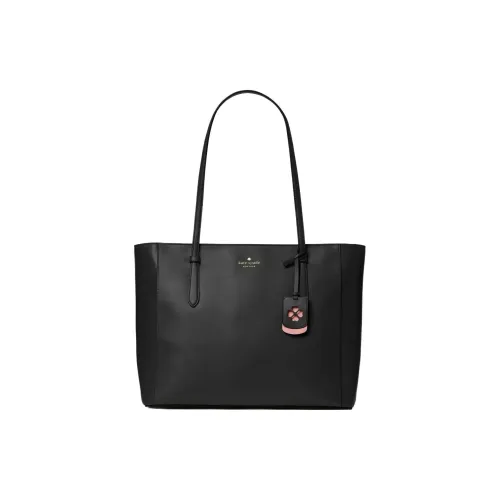 Kate Spade Кожа Тоут Сумка Сумка для покупок Сумка Сумка через плечо Женская Черная