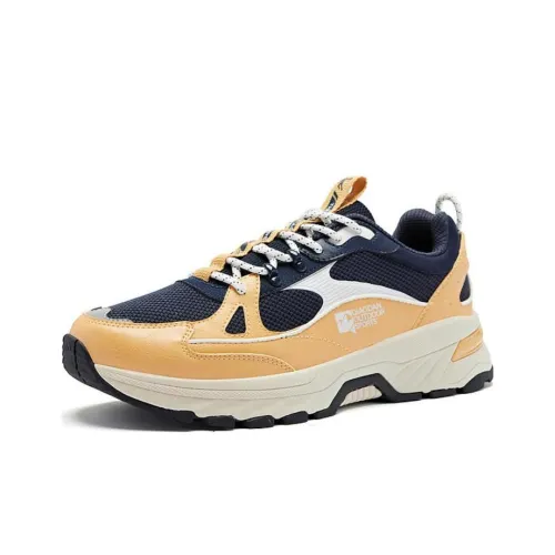 QIAODAN Ice Marks Амортизаторы Slip-resistant Низкий топ Беговые кроссовки Мужские Серый Желтый