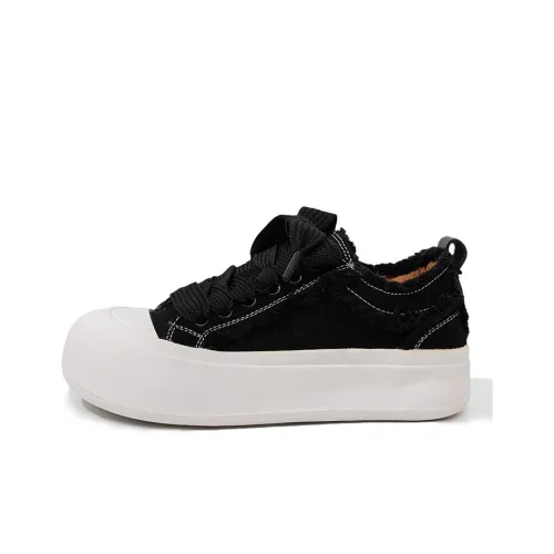 Feiyue Canvas Shoes Low Top Black Women's