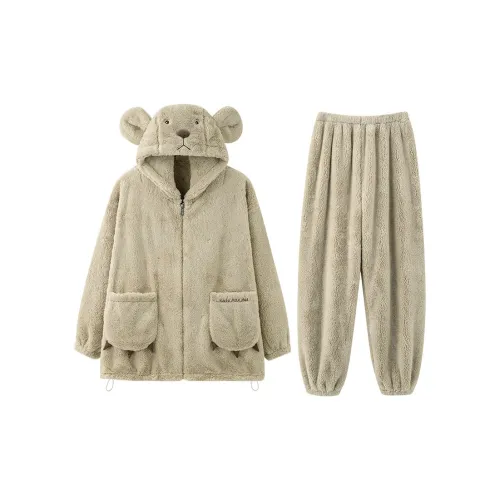 MIOJUER Пижамный комплект женский хаки