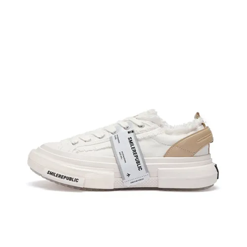 SMILEREPUBLIC INCEPTION 70s Canvas Shoes Low Top White Unisex