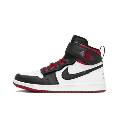 Jordan Air Jordan 1 HI Flyease противоскользящие высокие кроссовки для баскетбола винтажные мужские черные красные