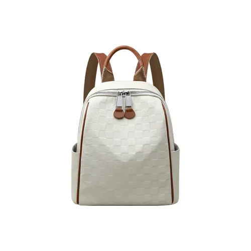 Espin Рюкзак из коровьей кожи средний женский черный экрю