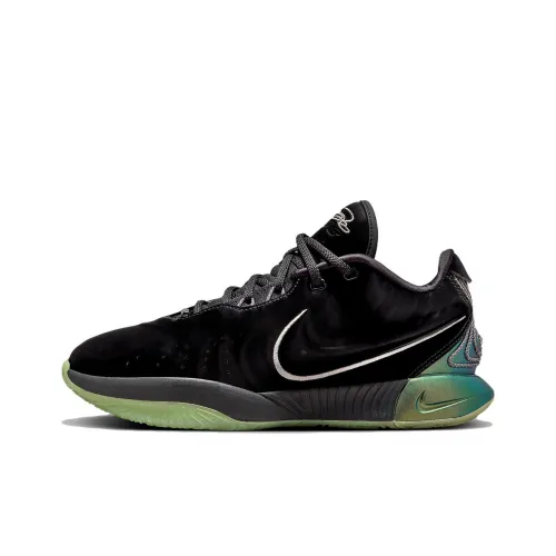 Nike Lebron 21 Амортизаторы Slip-resistant Низкий топ Баскетбольные кроссовки Мужские Черный Серый Международная версия