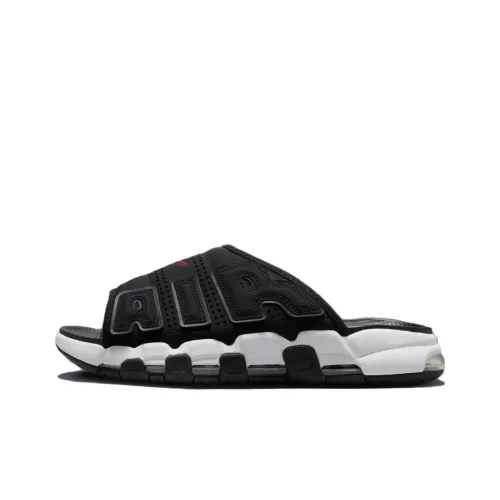 Nike Air More Uptempo Резиновая подошва Шлепанцы Мужской Черный Белый