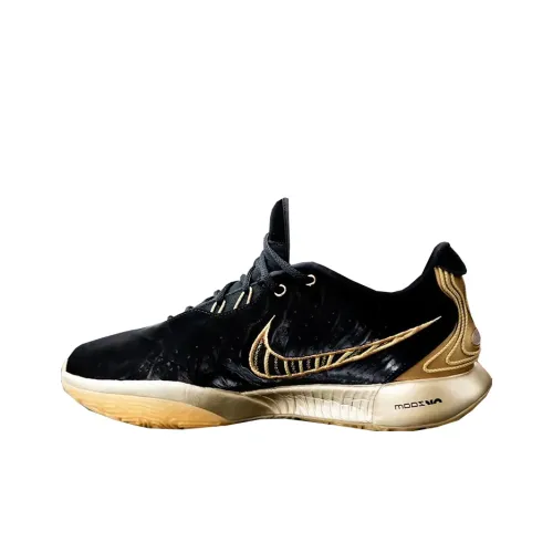 Nike Lebron 21 'WNBA Finals' Амортизация Износостойкий Низкий Топ Баскетбольные Кроссовки Женские Черный Золото