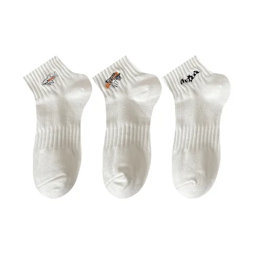 AUGUST Низкие носки для мужчин 3 упаковки белый