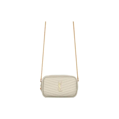 SAINT LAURENT LOU Телячья кожа Camera Сумка Сумка через плечо Сумка на плечо Женская Винтажная Белая