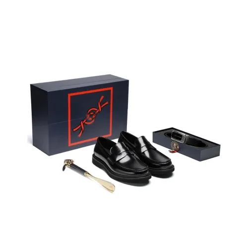 Roberta Di Camerino Модные Лоферы Мужские Черные Набор в Подарочной Коробке