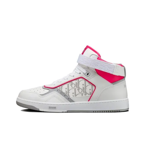 DIOR B27 Высокие Топы Стильные Скейтбординг Мужские Розовые Белые