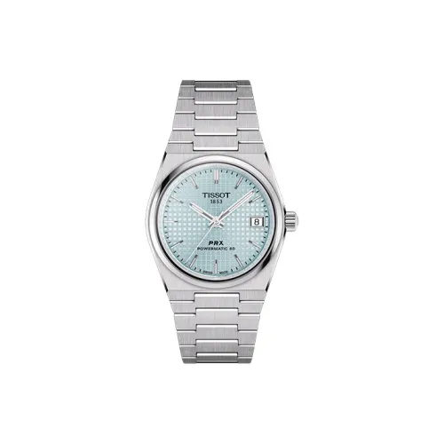 TISSOT Автоматический Механический Механизм Мужские Часы PRX Super Player Series 35 мм Синий