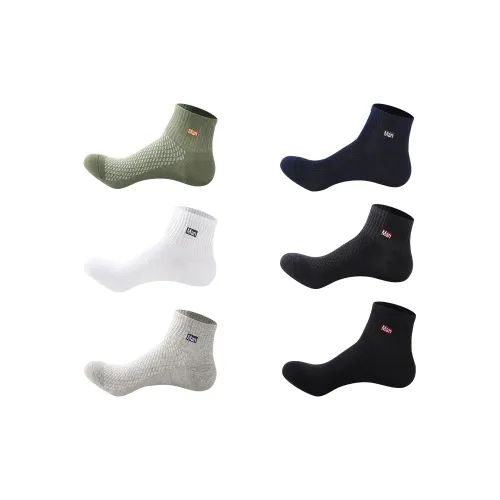 Lanza 5 пар Смешанные цветовые мужские носки MID до икры