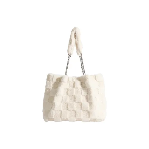 UNITE STAR Плюшевый Тоут Сумка Сумка для покупок Сумка на плечо Женская Молочно-белый Розовый Коричневый