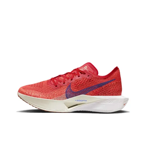 Nike ZoomX Vaporfly Next% 3 Амортизация Износостойкий Низкий Топ Карбоновая Плита Тренировочные Беговые Кроссовки Мужские Красный Белый