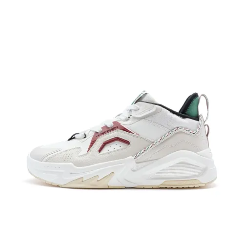 XTEP Устойчивый к истиранию Термический MID Топ Скейтборд Кроссовки Мужские Парус Белый Белый Песочный Серый Deep Ярко-зеленый