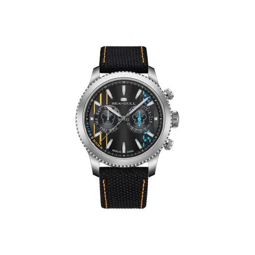 Sea Gull Автоматический Механический Механизм Мужские Часы 43мм*43мм*43мм Черный