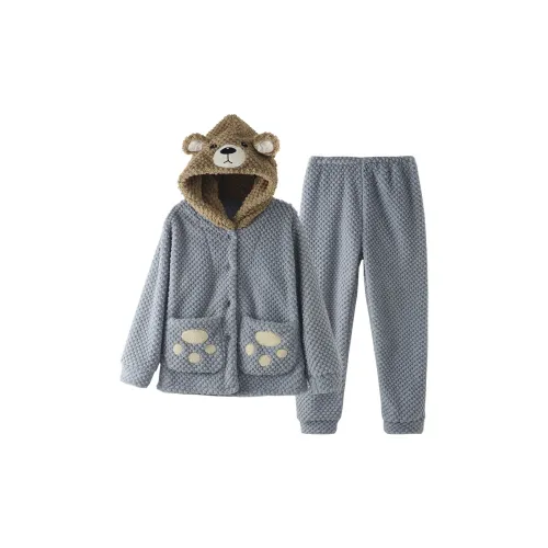 Chun Xi CX 19999 Экрю Синий Женские Пижамные Комплекты