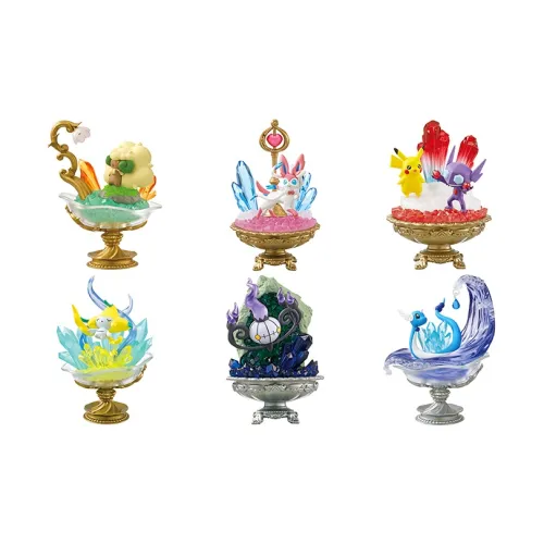 RE MENT Pokemon Gemstone Collection 2 Счастливый Draw Одиночная капсула игрушка Цельная коробка 6 шт
