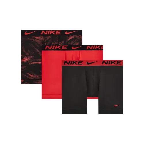 Nike 3 Pack 030 Черный/Угольно-черный/Trail Красный Мужские боксер-шорты