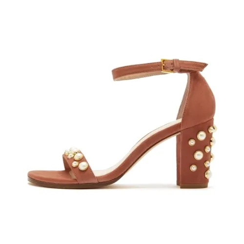 Stuart Weitzman SW one Ремень Сандалии 8,5 см Женские Пустыня Розовый