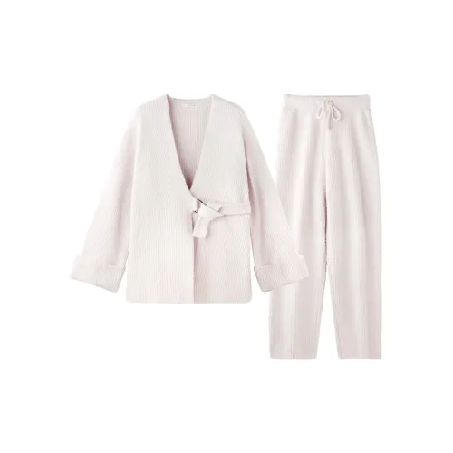 MEITENG R23213 Женские Белые Пижамные комплекты