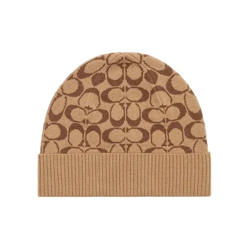 COACH Шапки-бини из овечьей шерсти Унисекс Хаки