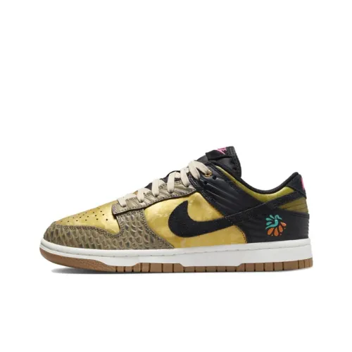Кроссовки для скейтбординга Nike Dunk Low Top Золотые Женские