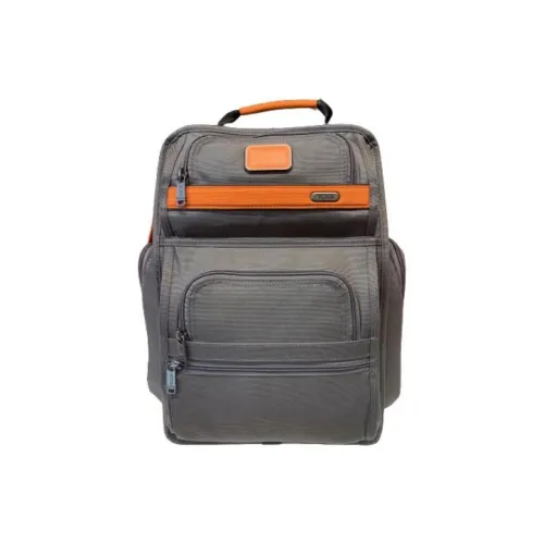 TUMI Nylon Коровья кожа Рюкзак Стандартный Мужской Серебристо-серый