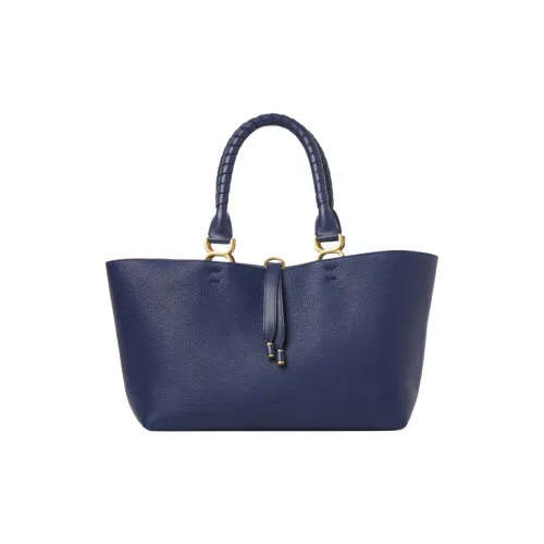 Chloe Marcie Телячья кожа с текстурой Тоут Сумка Сумка для покупок Сумка через плечо Сумка Маленькая Женская Синяя