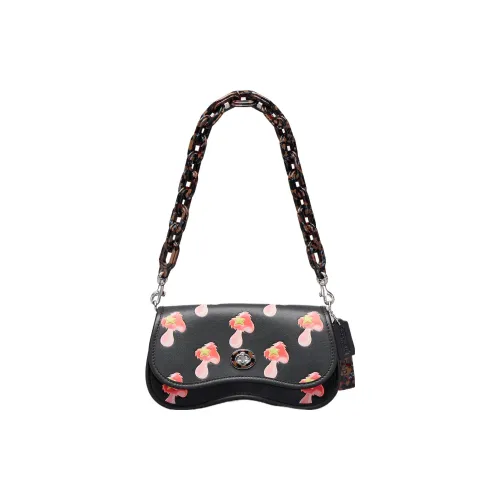 COACH Dinky Кожа Сумка Сумка через плечо Женская Черная