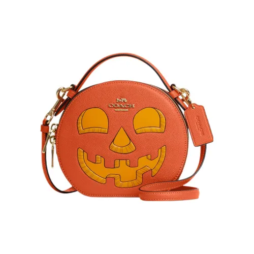 COACH Canteen Кожа Сумка Сумка через плечо Сумка через плечо Маленькая Женская Апельсин