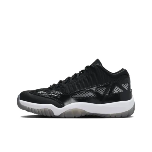 Jordan Air Jordan 11 Low IE Low Топ Винтажные баскетбольные кроссовки Мужской Черный белый