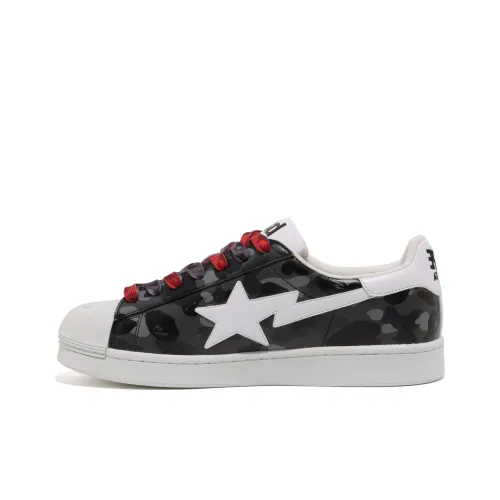 Coca Cola x A BATHING APE Черепа Низкие Кроссовки для скейтбординга Мужские Серый Белый